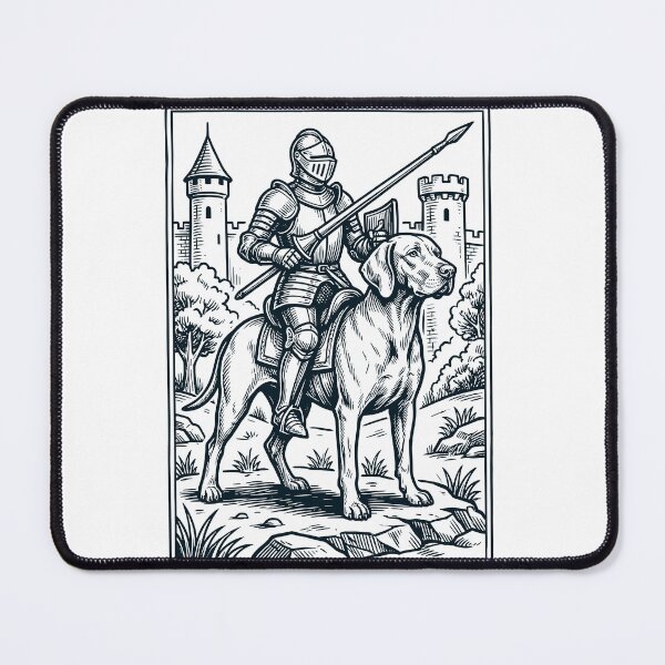 Artikelvorschau, Vintager Ritter Vizsla Reiter Grimdark mittelalterlicher Hundeliebhaber entworfen und verkauft von DoodleTortle.