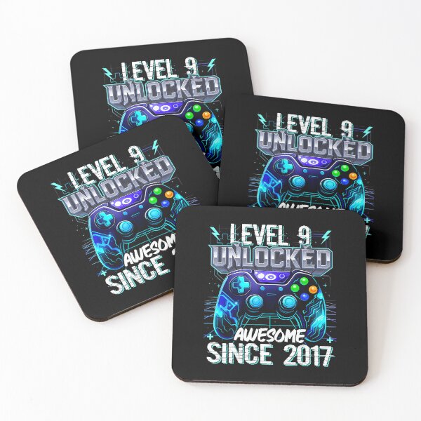 Item preview, Level 9 Unlocked Awesome Since 2017 Gaming Birthday designed and sold by FGTV2021.