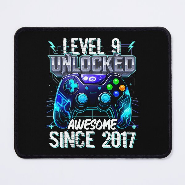 Item preview, Level 9 Unlocked Awesome Since 2017 Gaming Birthday designed and sold by FGTV2021.