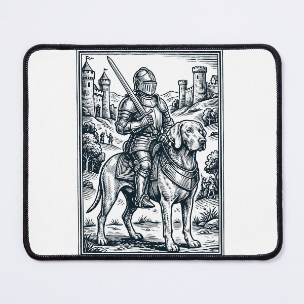 Artikelvorschau, Vintage-Ritter-Weimaraner-Reiter, düsterer Mittelalter-Hundeliebhaber entworfen und verkauft von DoodleTortle.