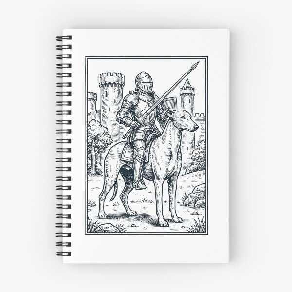 Artikelvorschau, Vintage Knight Whippet Rider Grimdark Medieval Dog Lover entworfen und verkauft von DoodleTortle.