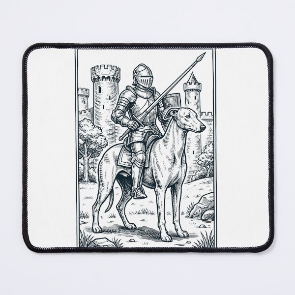Item preview, Vintage Knight Whippet Rider Grimdark Medieval Dog Lover designed and sold by DoodleTortle.
