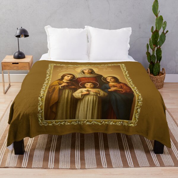 Item preview, Saints Faith Hope Love and their mother Sophia , inscription in Russian designed and sold by orthodox-icon.