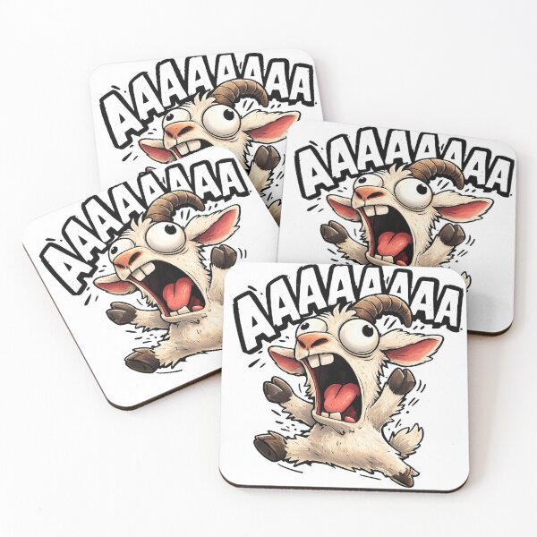 Item preview, Screaming Goat AAAAA – Funny Chaos Meme Sticker designed and sold by EOVM.