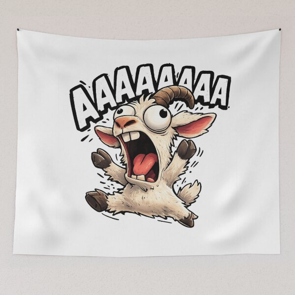 Item preview, Screaming Goat AAAAA – Funny Chaos Meme Sticker designed and sold by EOVM.