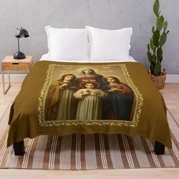 Item preview, Saints Faith Hope Love and their mother Sophia, inscription in English designed and sold by orthodox-icon.