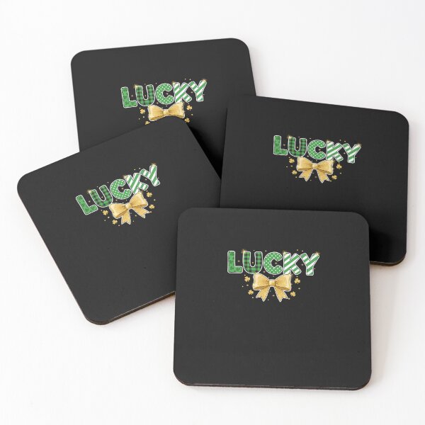 Item preview, St. Patrick’s Day Lucky Glitter Bow Typography designed and sold by Intomindfood.