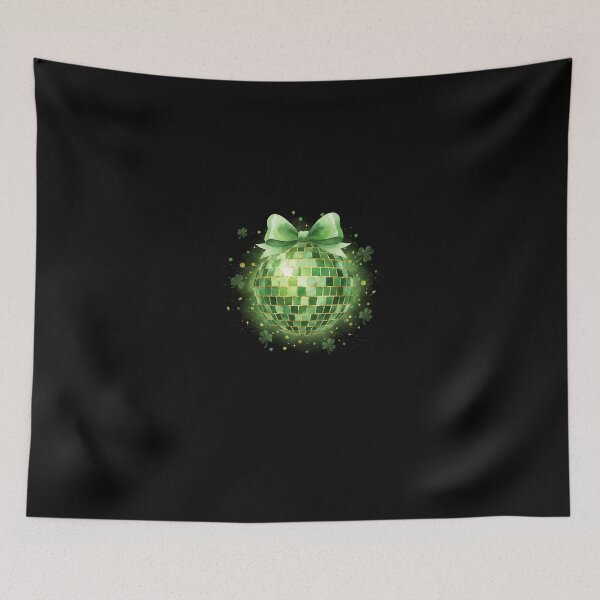 Item preview, St. Patrick’s Day Lucky Disco Ornament – Shamrock Glow Edition designed and sold by Intomindfood.