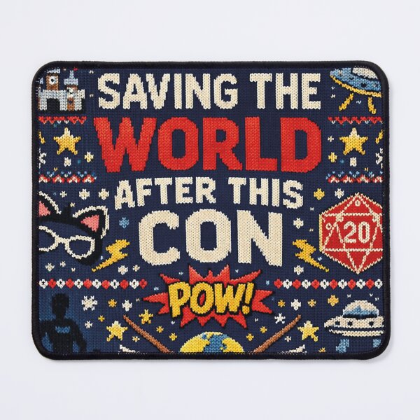 Item preview, Saving the World After This Con Cosplay Humor Knitting Pattern designed and sold by Mauswohn.