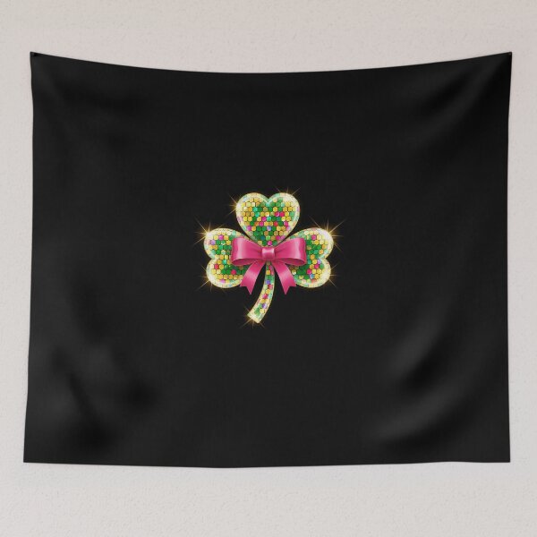 Item preview, St. Patrick’s Day Disco Shamrock Bow Glow designed and sold by Intomindfood.