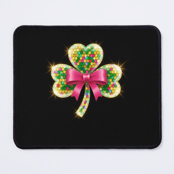 Item preview, St. Patrick’s Day Disco Shamrock Bow Glow designed and sold by Intomindfood.