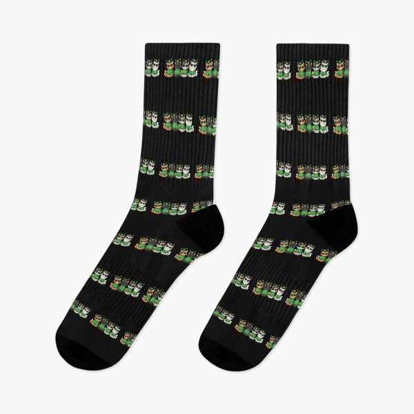 Item preview, St. Patrick’s Day Cool Cats Squad – Lucky Shamrock Style designed and sold by Intomindfood.