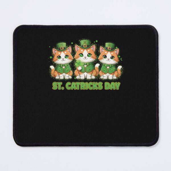 Item preview, St. Catricks Day Cute Trio Leprechaun Cats designed and sold by Intomindfood.
