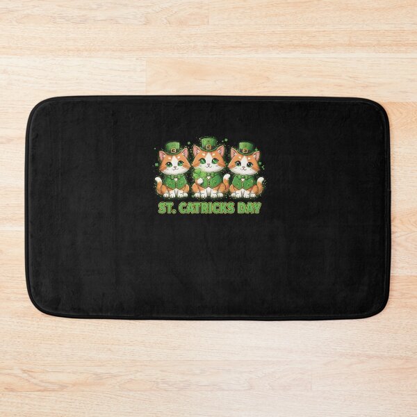 Item preview, St. Catricks Day Cute Trio Leprechaun Cats designed and sold by Intomindfood.
