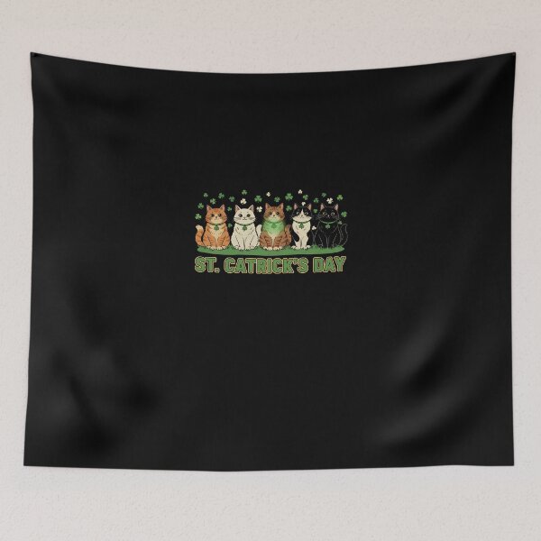 Item preview, St. Catrick’s Day Cat Squad – Vintage Shamrock designed and sold by Intomindfood.