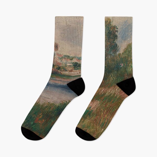 Item preview, Landscape at Vetheuil by Pierre-Auguste Renoir: Tranquil Impressionist Countryside designed and sold by artofuniverse.