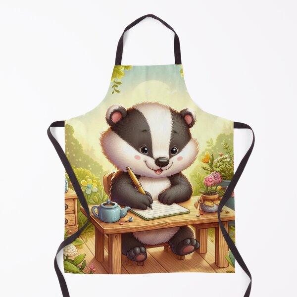 Item preview, Cute Honey Badger Writing Diary – Whimsical Forest Design designed and sold by Dogandesighn.