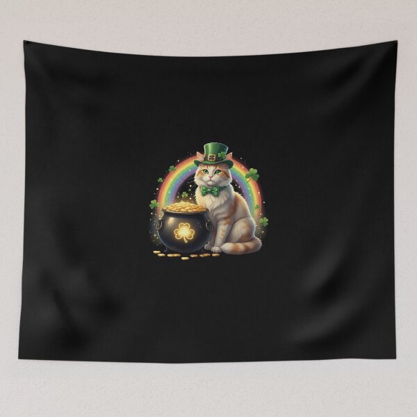 Item preview, St Patricks Day Shamrock Cat Men Women Kids designed and sold by Intomindfood.