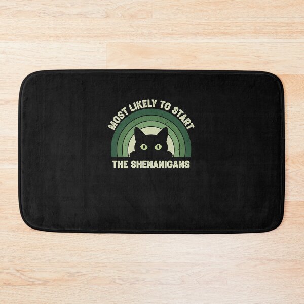 Item preview, St Patricks Day Most Likely To Start The Shenanigan Cat designed and sold by Intomindfood.