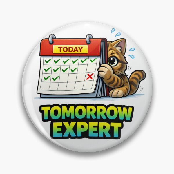 Item preview, Tomorrow Expert Procrastination Cat designed and sold by the-dovlat.