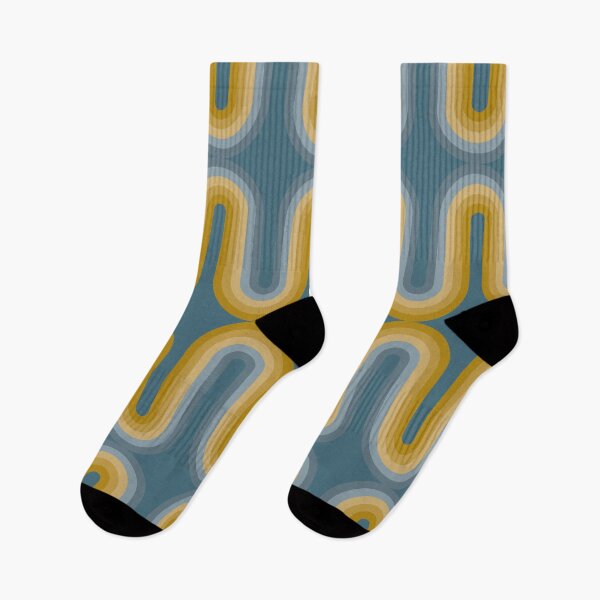 Item preview, Retro Mid Century Modern - Mustard Gold Green and Dusty Blue designed and sold by JMgraphic.