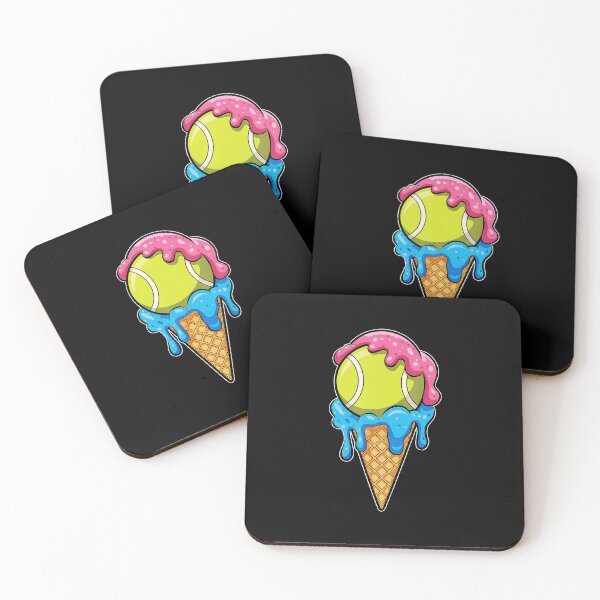 Item preview, Drippy Tennis Ball Ice Cream Cartoon Illustration designed and sold by WayTBeenkenArt.