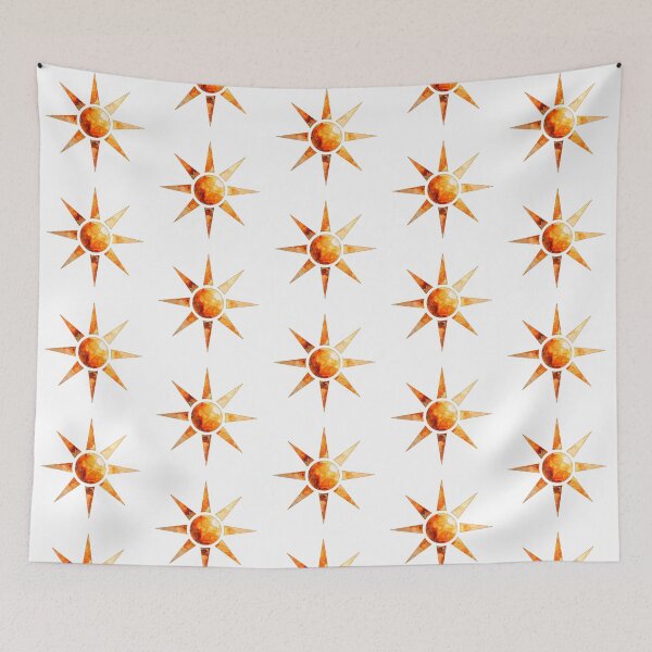 Item preview, Marbled Sun with Orange and Yellow Rays designed and sold by katifinell.