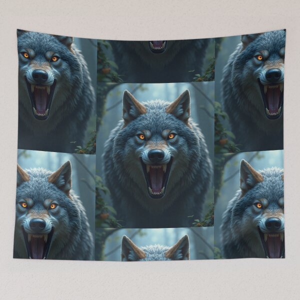 Item preview, an aggressive wolf designed and sold by La pensée sauvage.