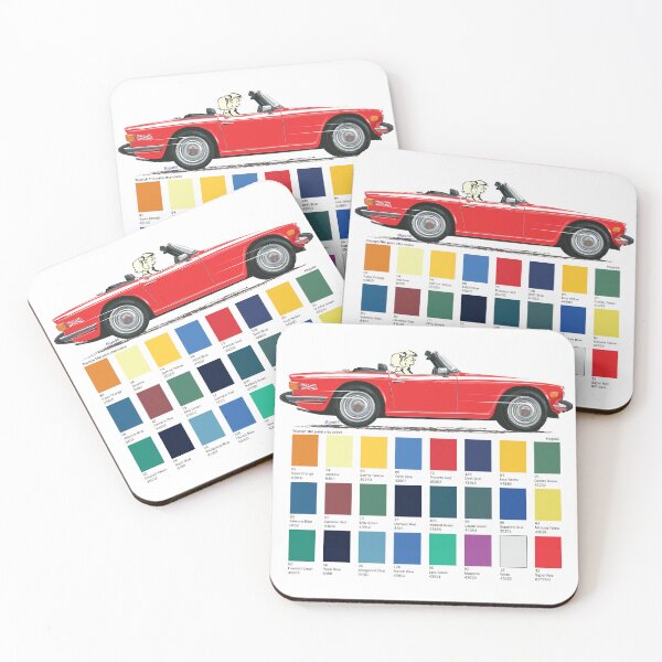 Item preview, Late US spec TR6 in Signal Red plus color options designed and sold by Bigs66.