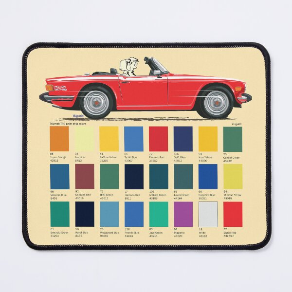 Item preview, Late US spec TR6 in Signal Red plus color options designed and sold by Bigs66.