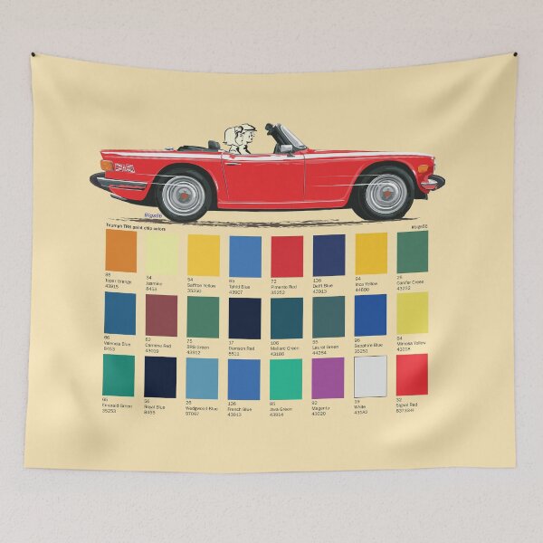 Item preview, Late US spec TR6 in Signal Red plus color options designed and sold by Bigs66.