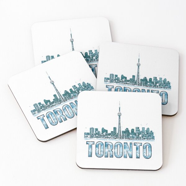Item preview, Toronto Snowbound Winter Skyline City Sticker designed and sold by Imaginarium of Chaos falcon88 .