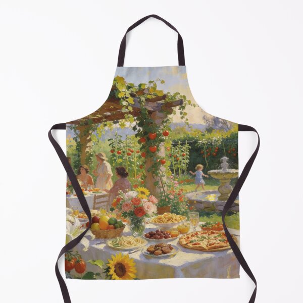 Item preview, Colorful Garden Celebration Scene, Impressionist Outdoor Party Wall Decor designed and sold by BlareBlare.