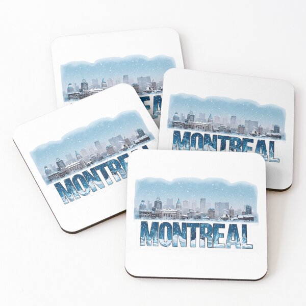 Item preview, Montreal Snowbound Winter Skyline Sticker designed and sold by Imaginarium of Chaos falcon88 .
