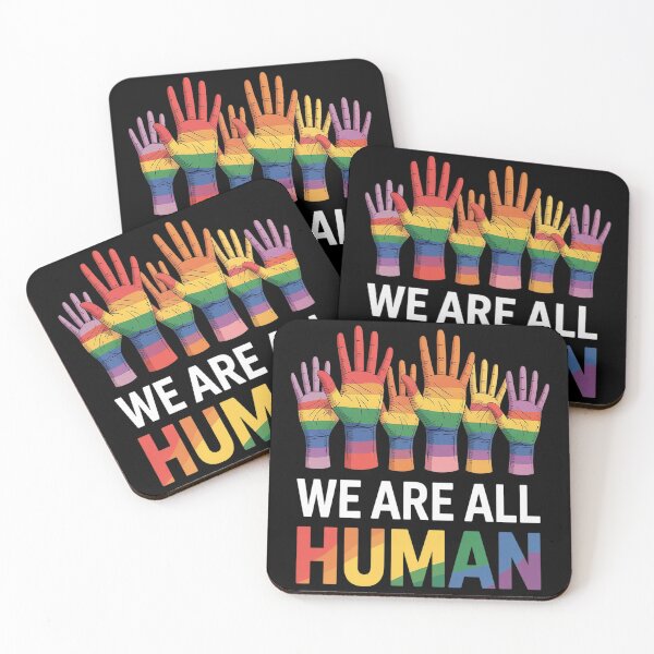 Item preview, Rainbow LGBT LGBTQ Transgender Gay Pride We Are All Human designed and sold by CottonCandyPrin.