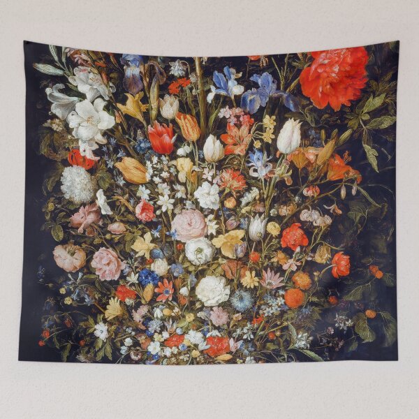 Item preview, Jan Brueghel Flowers in a Wooden Vessel Painting designed and sold by TheSoulOfArt.