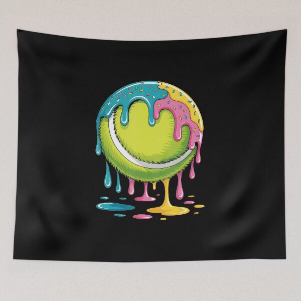 Item preview, Dripping Tennis Ball Graffiti Style Color Splash  designed and sold by WayTBeenkenArt.