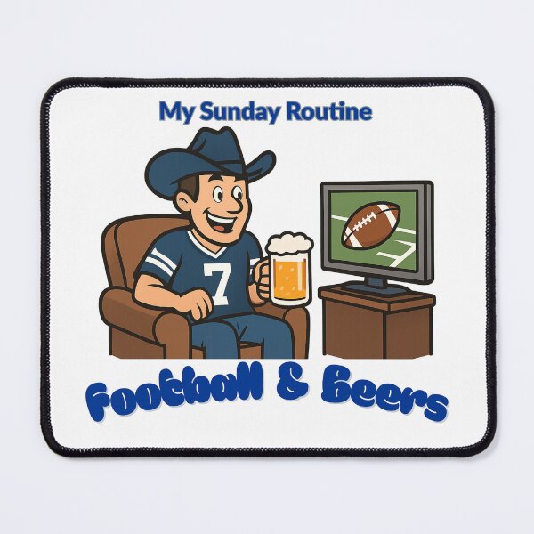 Item preview, Dallas Cowboys Sunday Routine Football and Beers Game Day T-Shirt designed and sold by ThatFootball12.