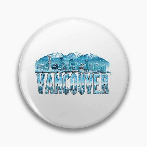 Item preview, Vancouver Snowbound Winter Skyline City Sticker designed and sold by Imaginarium of Chaos falcon88 .