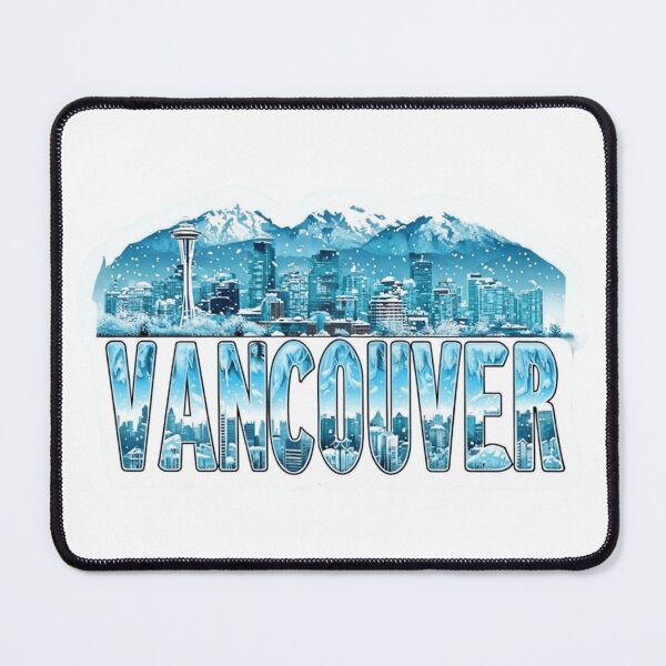Item preview, Vancouver Snowbound Winter Skyline City Sticker designed and sold by Imaginarium of Chaos falcon88 .