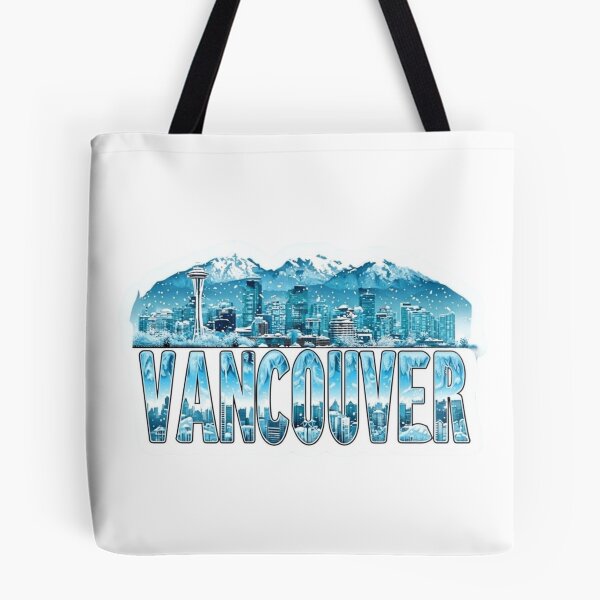 Item preview, Vancouver Snowbound Winter Skyline City Sticker designed and sold by Imaginarium of Chaos falcon88 .