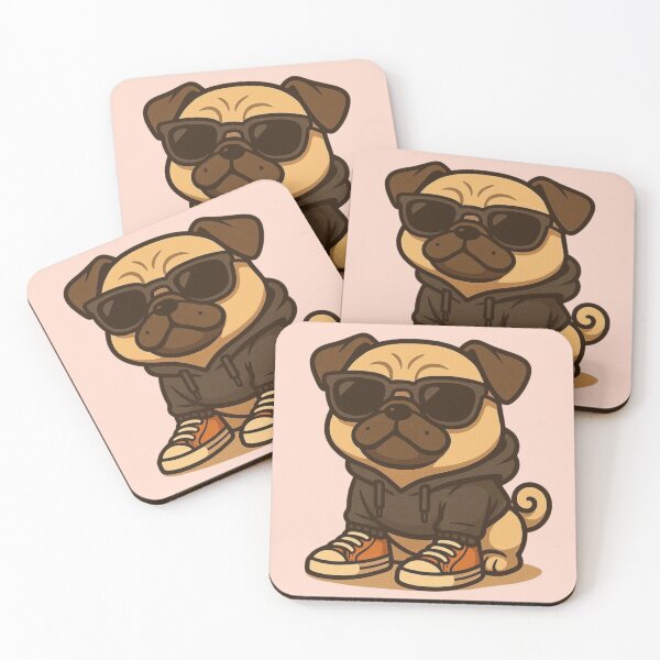Item preview, Cute Pug with Sunglasses and Sneakers designed and sold by Aloloco.