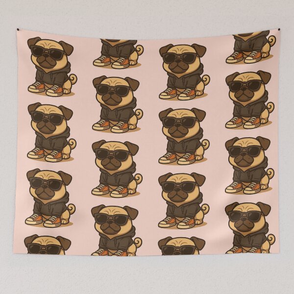 Item preview, Cute Pug with Sunglasses and Sneakers designed and sold by Aloloco.