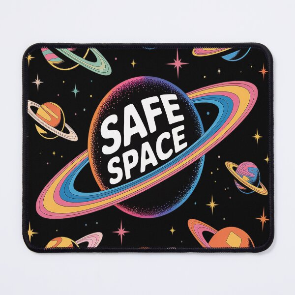 Item preview, Rainbow Planets Safe Space Cosmic LGBTQ Pride Month designed and sold by CottonCandyPrin.