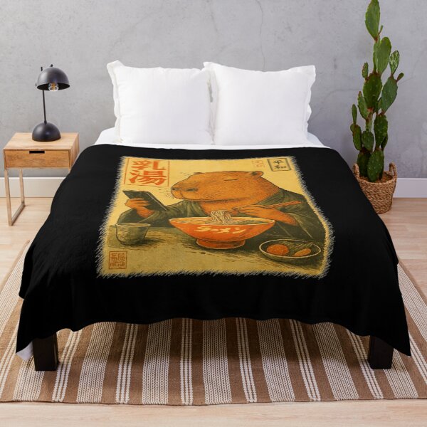 Item preview, Capybara Ramen Lover Japanese Vintage Illustration designed and sold by titanlevi.