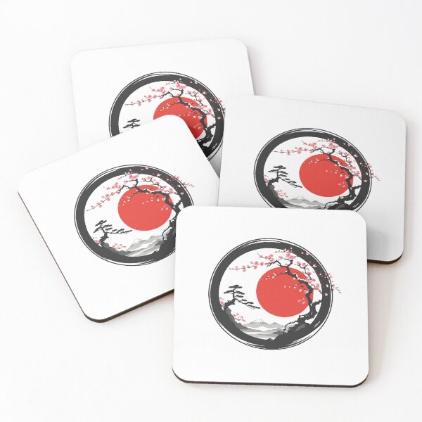 Item preview, Japanese Zenitude: Cherry Blossom Landscape and Sacred Mountain designed and sold by Kooki Designs.