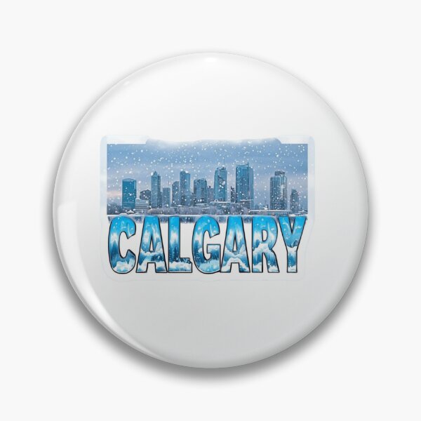 Item preview, Calgary Snowbound Winter Skyline Sticker designed and sold by Imaginarium of Chaos falcon88 .