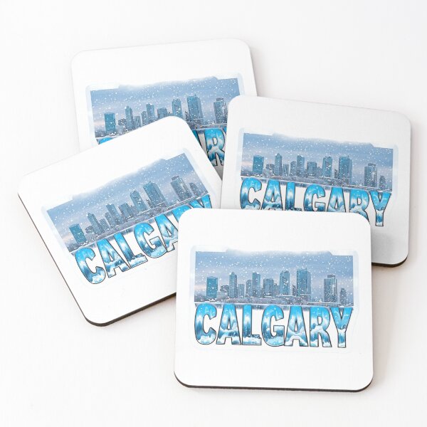 Item preview, Calgary Snowbound Winter Skyline Sticker designed and sold by Imaginarium of Chaos falcon88 .
