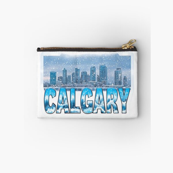 Item preview, Calgary Snowbound Winter Skyline Sticker designed and sold by Imaginarium of Chaos falcon88 .