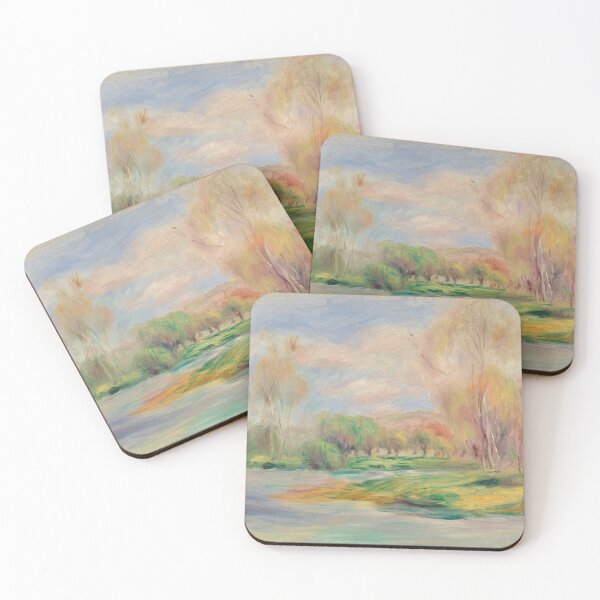 Item preview, Landscape Paysage II by Pierre-Auguste Renoir: Tranquil Impressionist Landscape Poster designed and sold by artofuniverse.